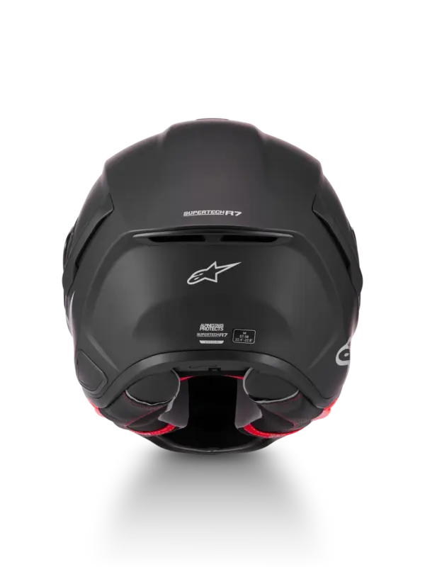 8202026_110_S_R7_SOLID_HELMET_ECE06_R4 Casco Moto Integrale Alpinestars S-R7 Nero Opaco