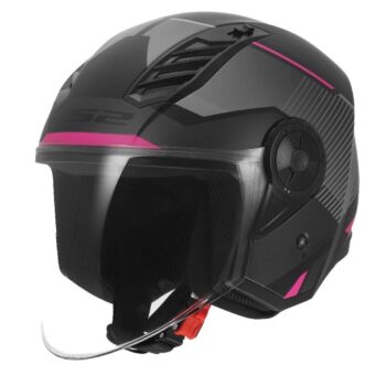 Casco-Jet-LS2-OF616-Airflow-II-Solar-Grigio-Rosa Casco Moto Jet LS2 OF616 Airflow II Solar Grigio Rosa