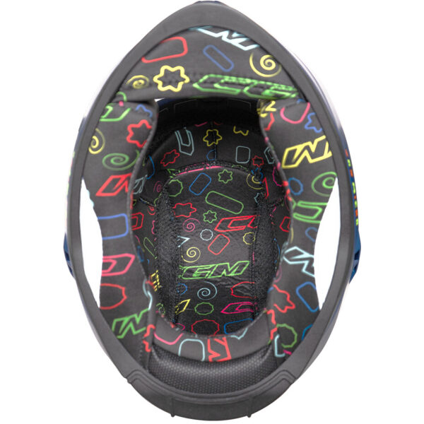 Casco Moto Bambino Integrale CGM 265X MICRO MONSTER Blu Giallo fluo