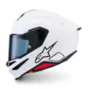 s-l960 Casco Moto Integrale Alpinestars S-R7 Solid Bianco Lucido ECE 22.06